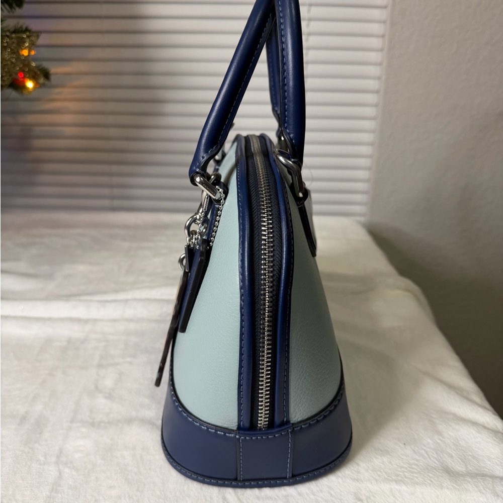 New! Coach Deep Blue and Light Blue Sabrina Satchel - Picture 4 of 9
